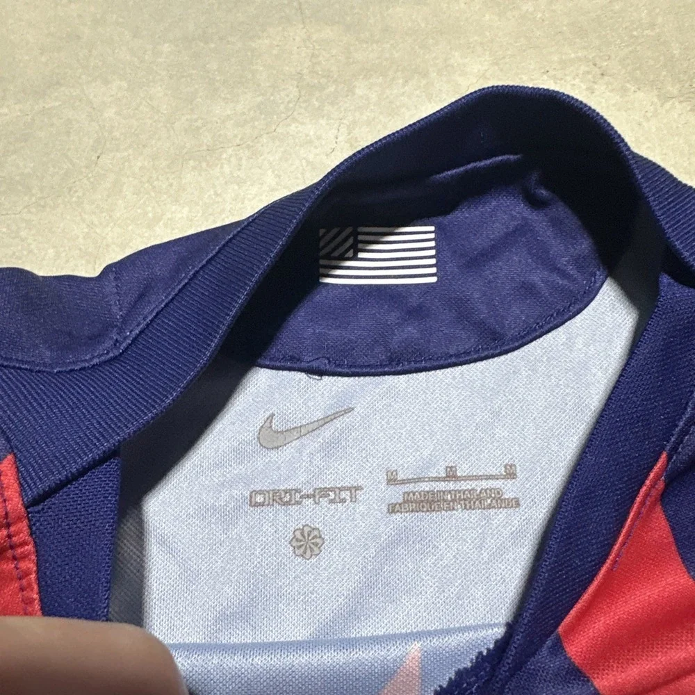 Kids Nike USA Soccer Red Blue Short Sleeve Shirt Youth Dri Fit Size Medium